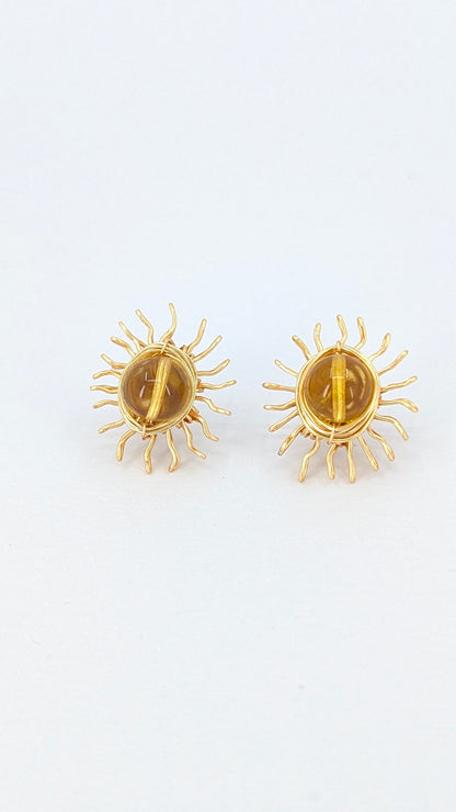 Aura Dorado Amber sunshine stud earring