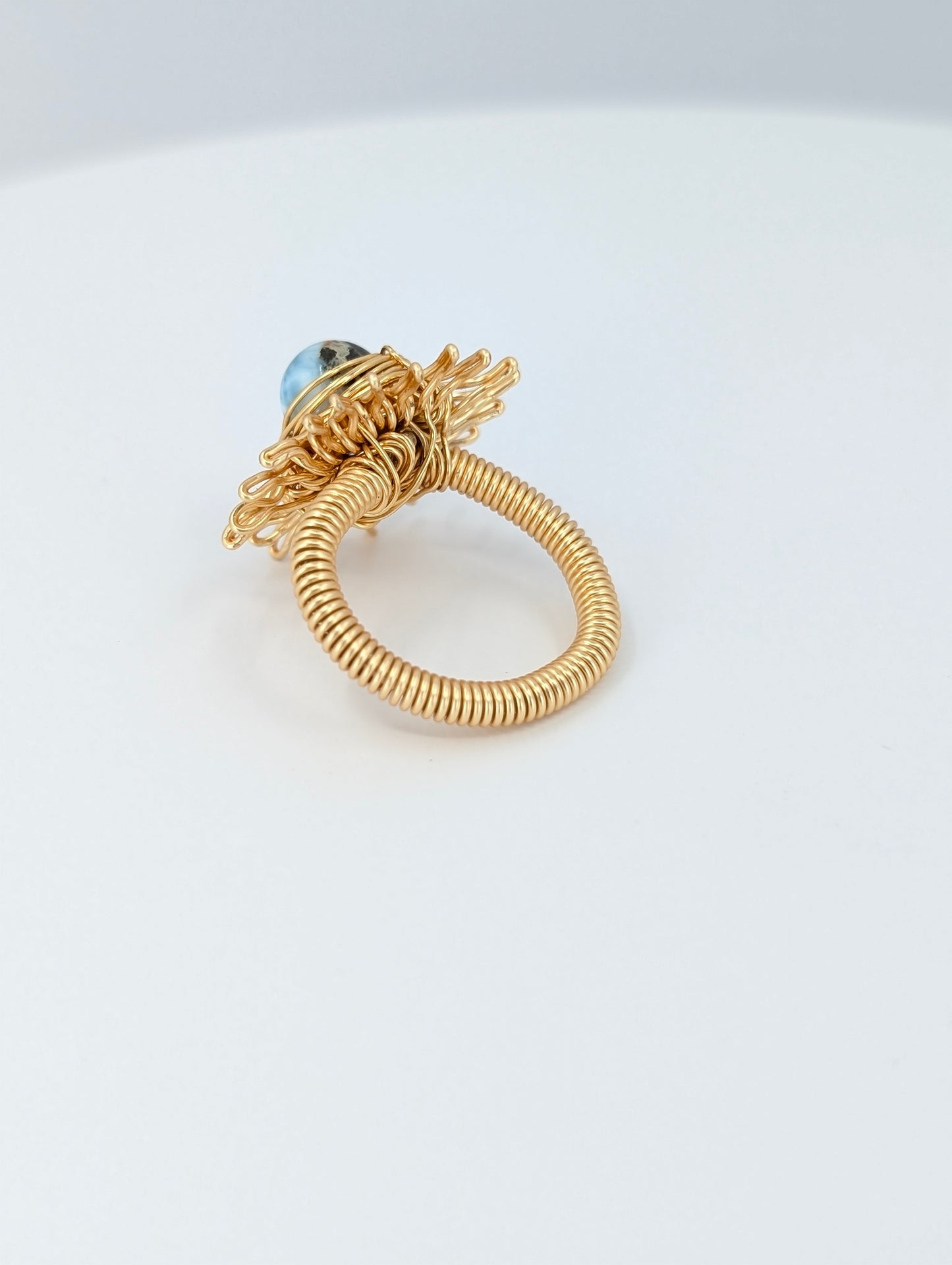 Larimar Golden hour Sunshine ring