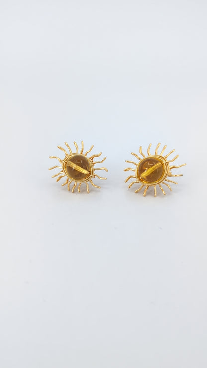 Aura Dorado Amber sunshine stud earring