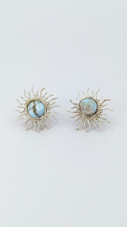 Ocean Aura Larimar sunshine stud earring