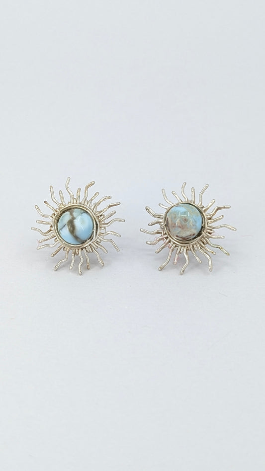 Ocean Aura Larimar sunshine stud earring