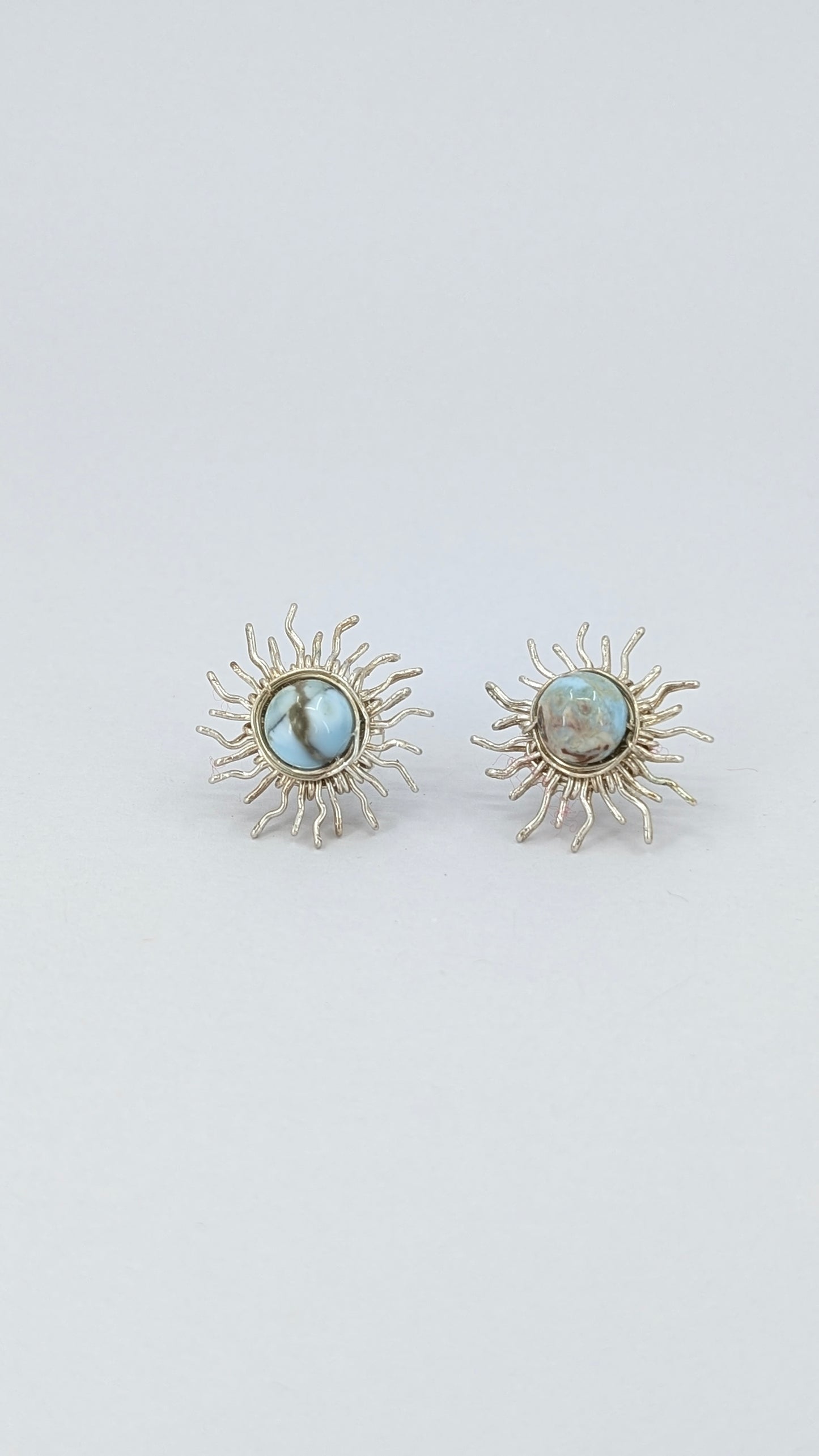 Ocean Aura Larimar sunshine stud earring