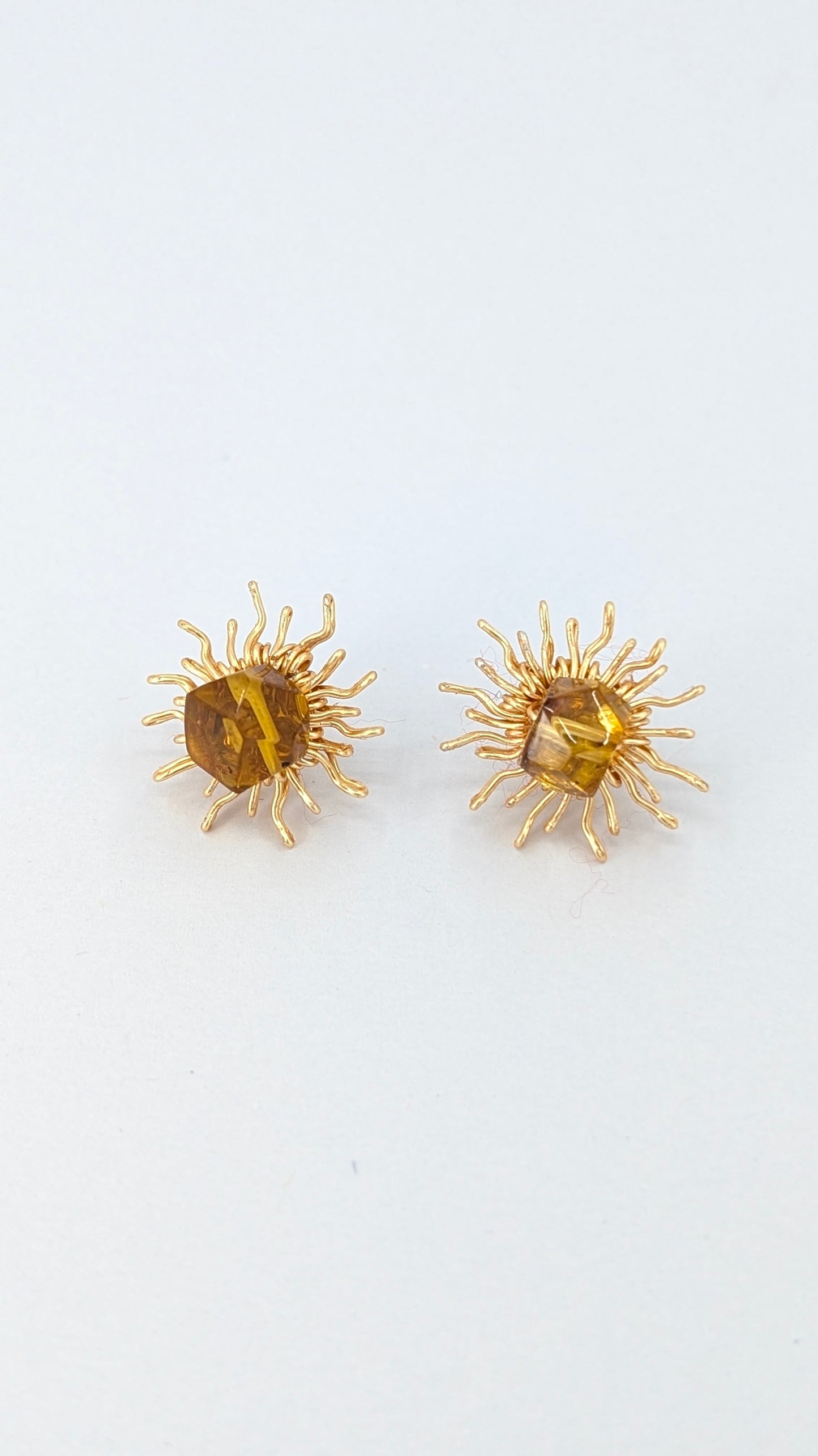 Honey sun Amber sunshine stud earring