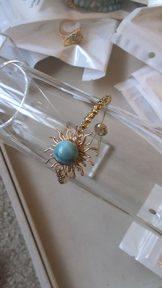 Ámbar or Larimar sunshine golden bracelet